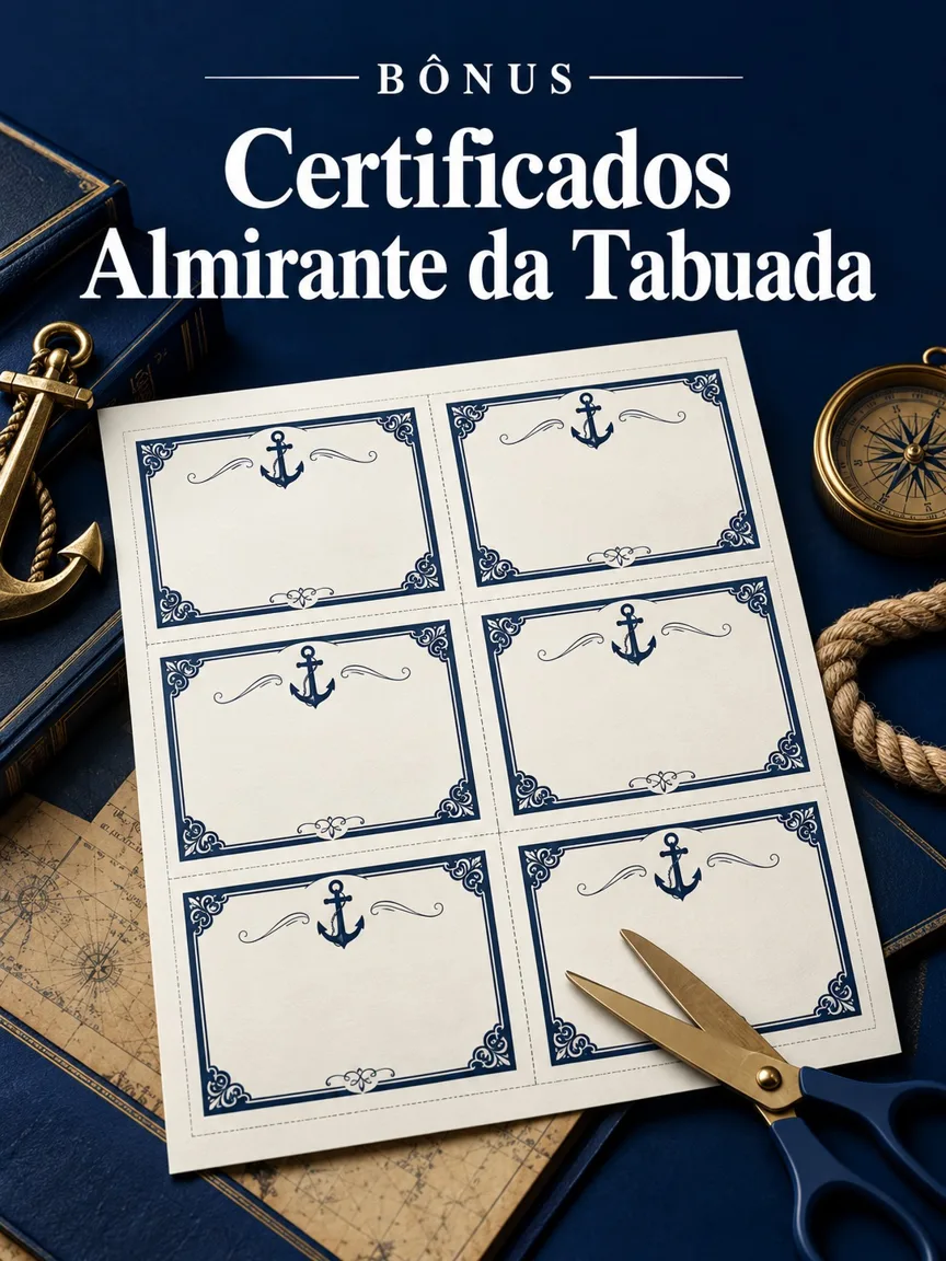 Capa do bônus Certificados Almirante da Tabuada